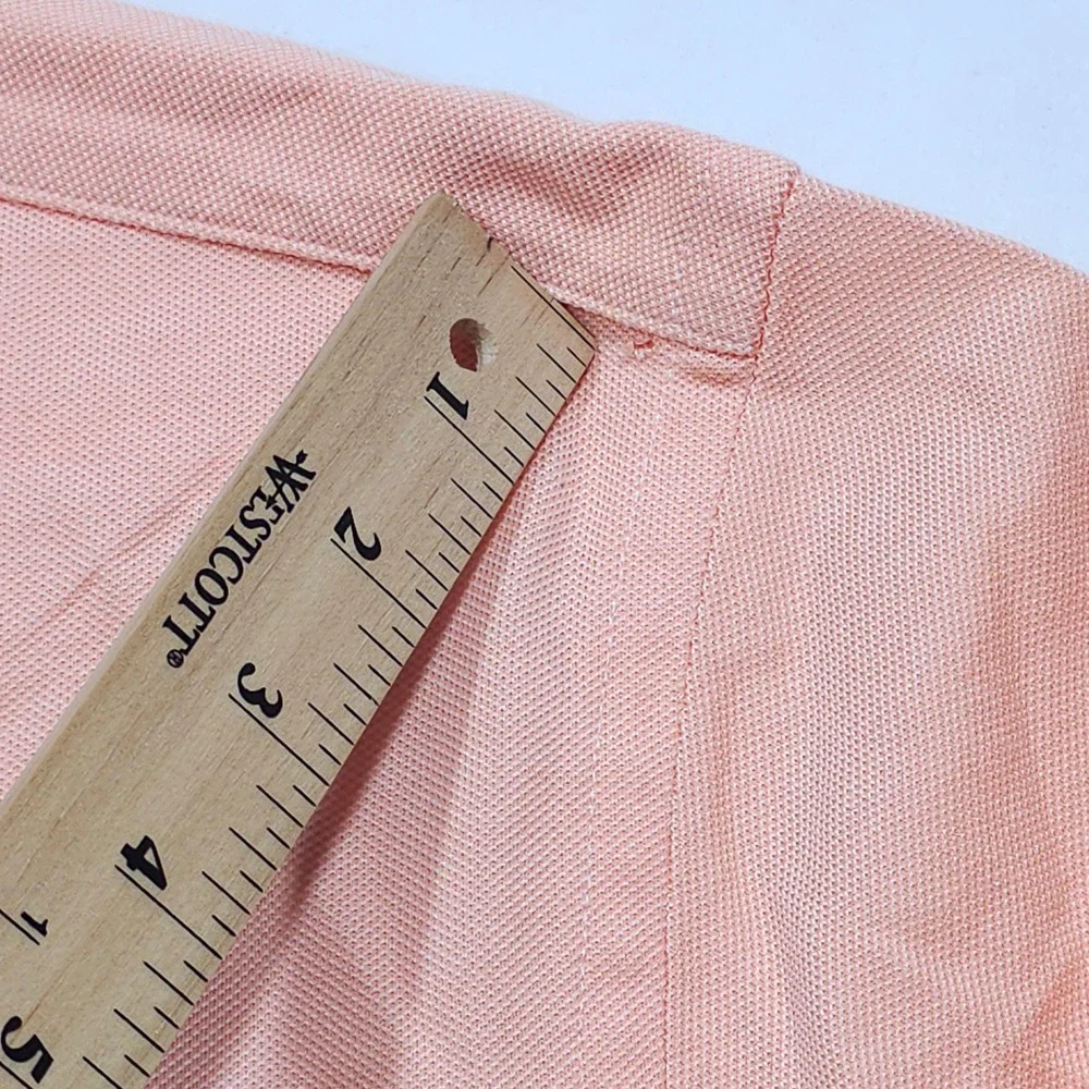 Ralph Lauren Knit Oxford Polo Mens 4XB Melon Pink Cotton Pony Preppy Ivy Coastal